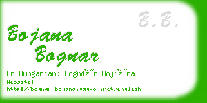 bojana bognar business card